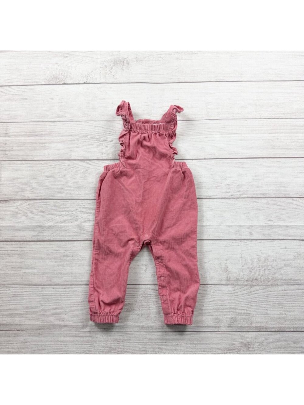 Carter’s Pink Corduroy Ruffle Strap Baby Overalls 9-12 Months